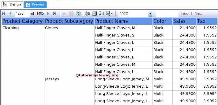 SSRS Grouping in Table Reports Preview 8
