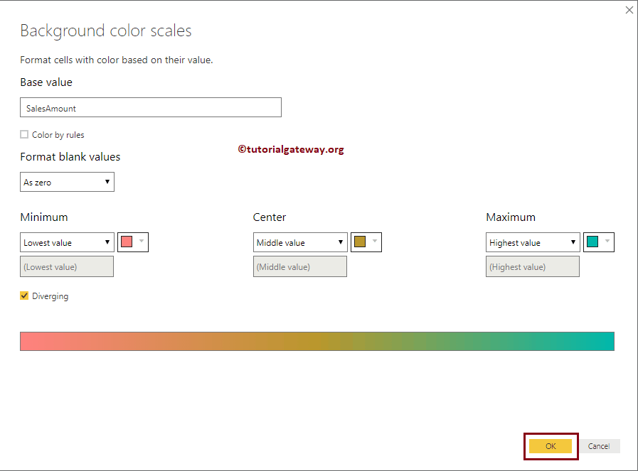 Add Minimum, Center, and Maximum value for Heat Map Color