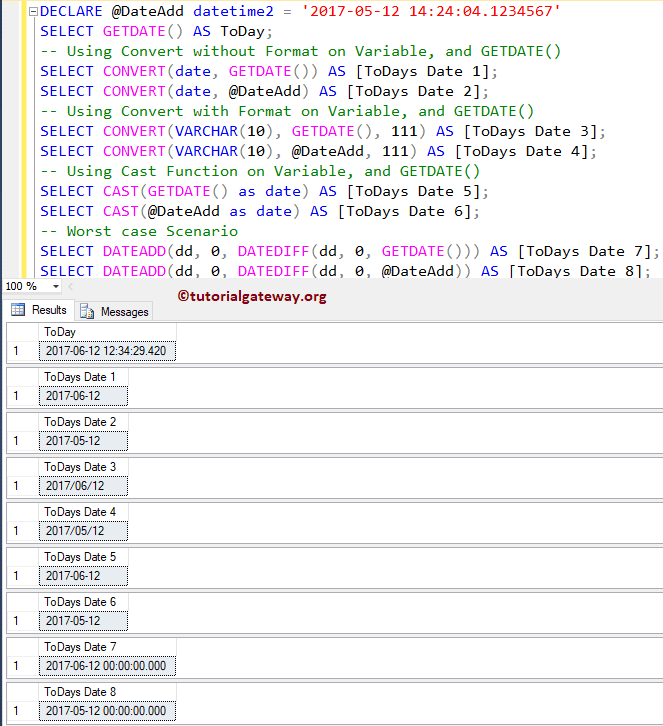 Return Date Part Only 2