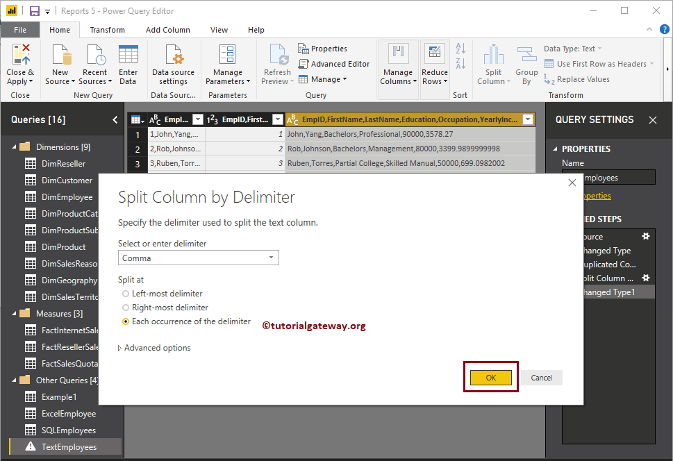 Split Columns by each occurrence of the delimiter