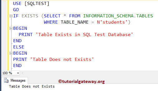 How to check if a Table exists 5