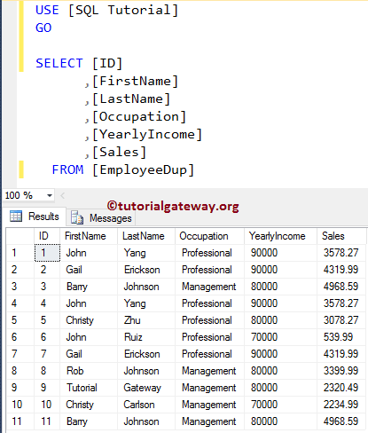 Select loaded records 13