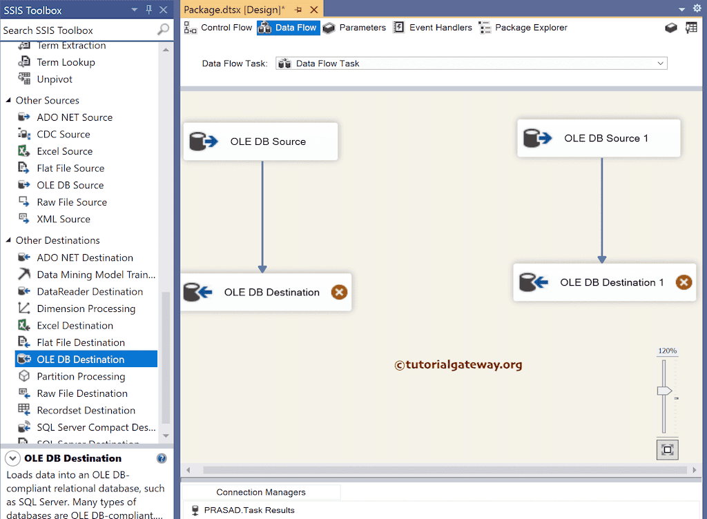 Add Ole Db Destinations