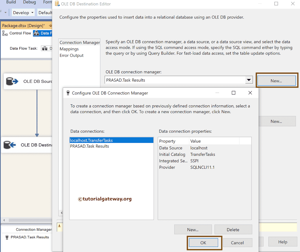 SSIS Data Flow Task to Copy Tables from one SQL Instance to Another