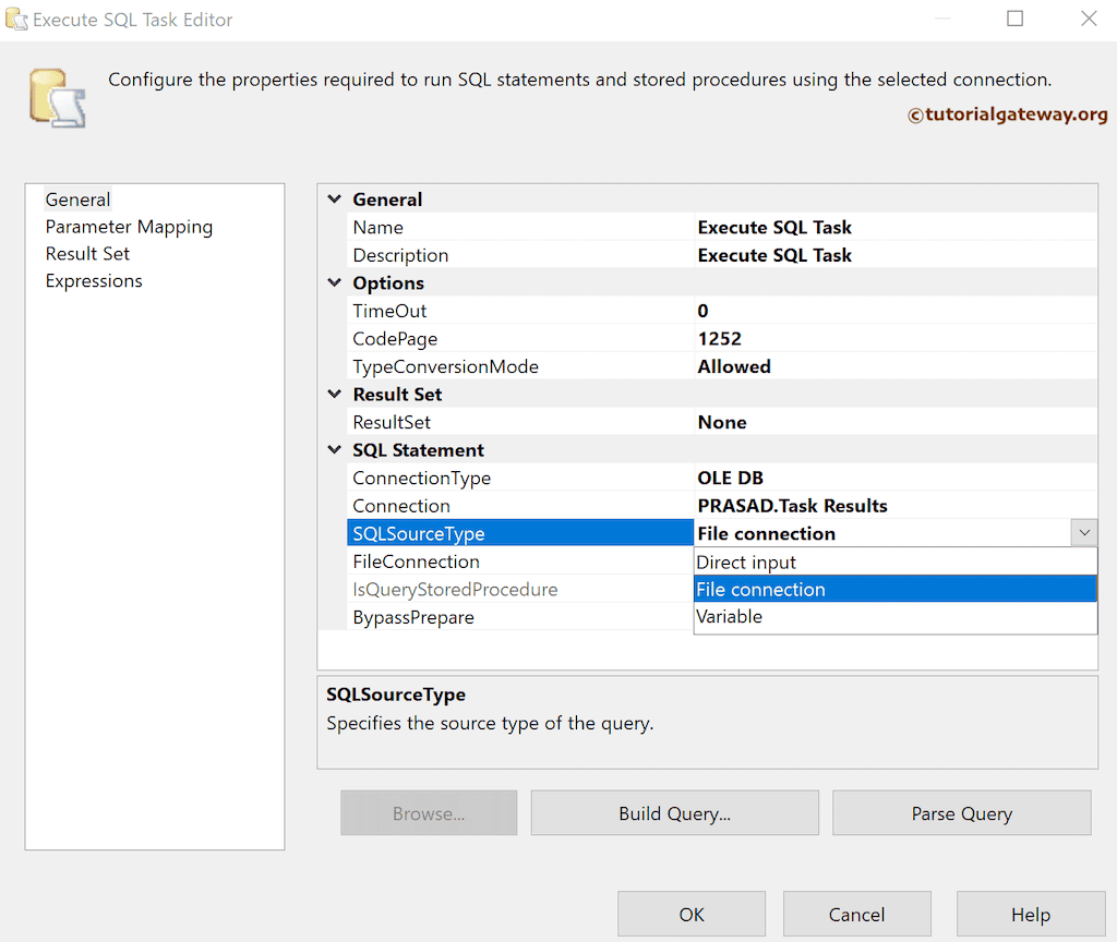 SSIS Execute SQL Task using File Connection 4