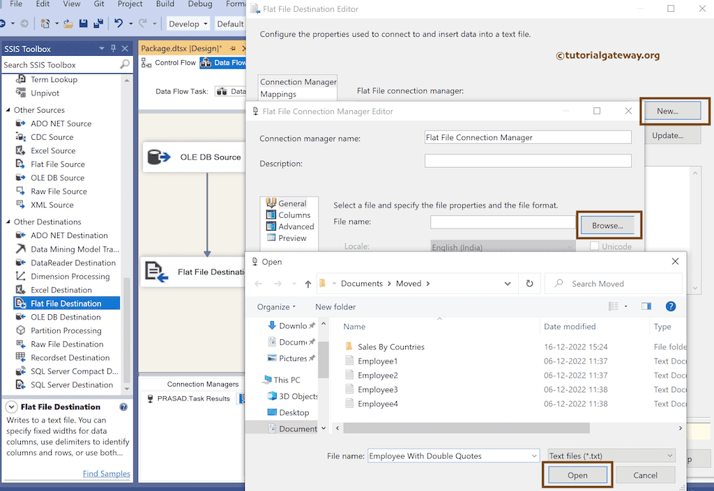 Create a File to store rows