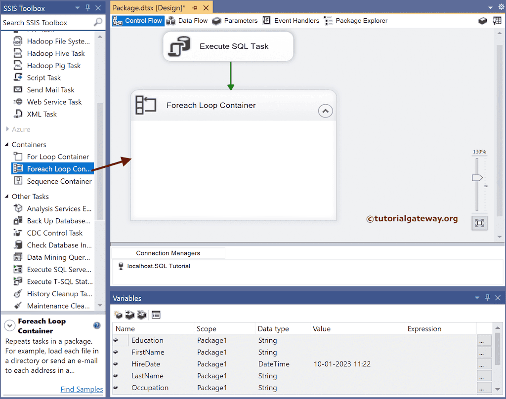 SSIS ForEach Loop ADO Enumerator 6