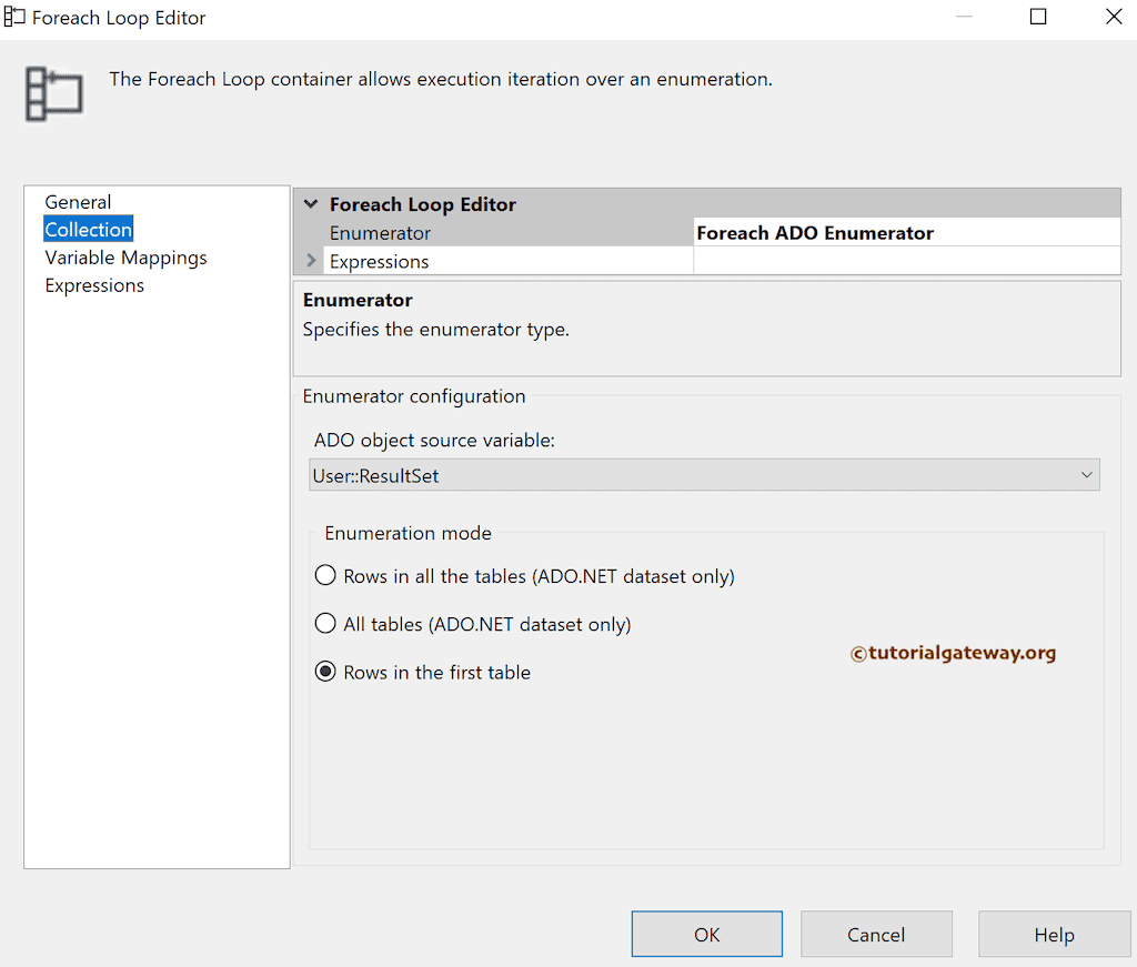 Choose Mode for SSIS ForEach Loop ADO Enumerator