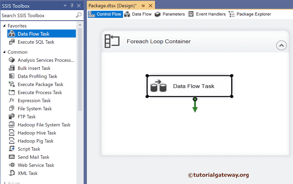 Add Data Flow Task to SSIS ForEach Loop Item Enumerator