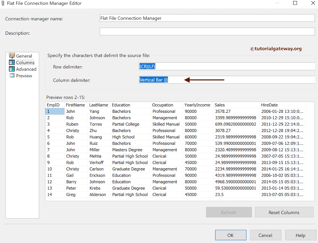 Change Column Delimiter in SSIS Load Data From Pipe File to SQL Server