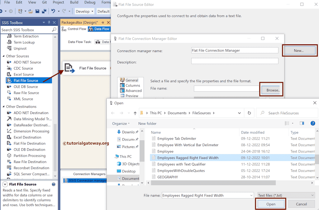 SSIS Load Ragged Right Fixed Width Flat File Data to SQL Server 2