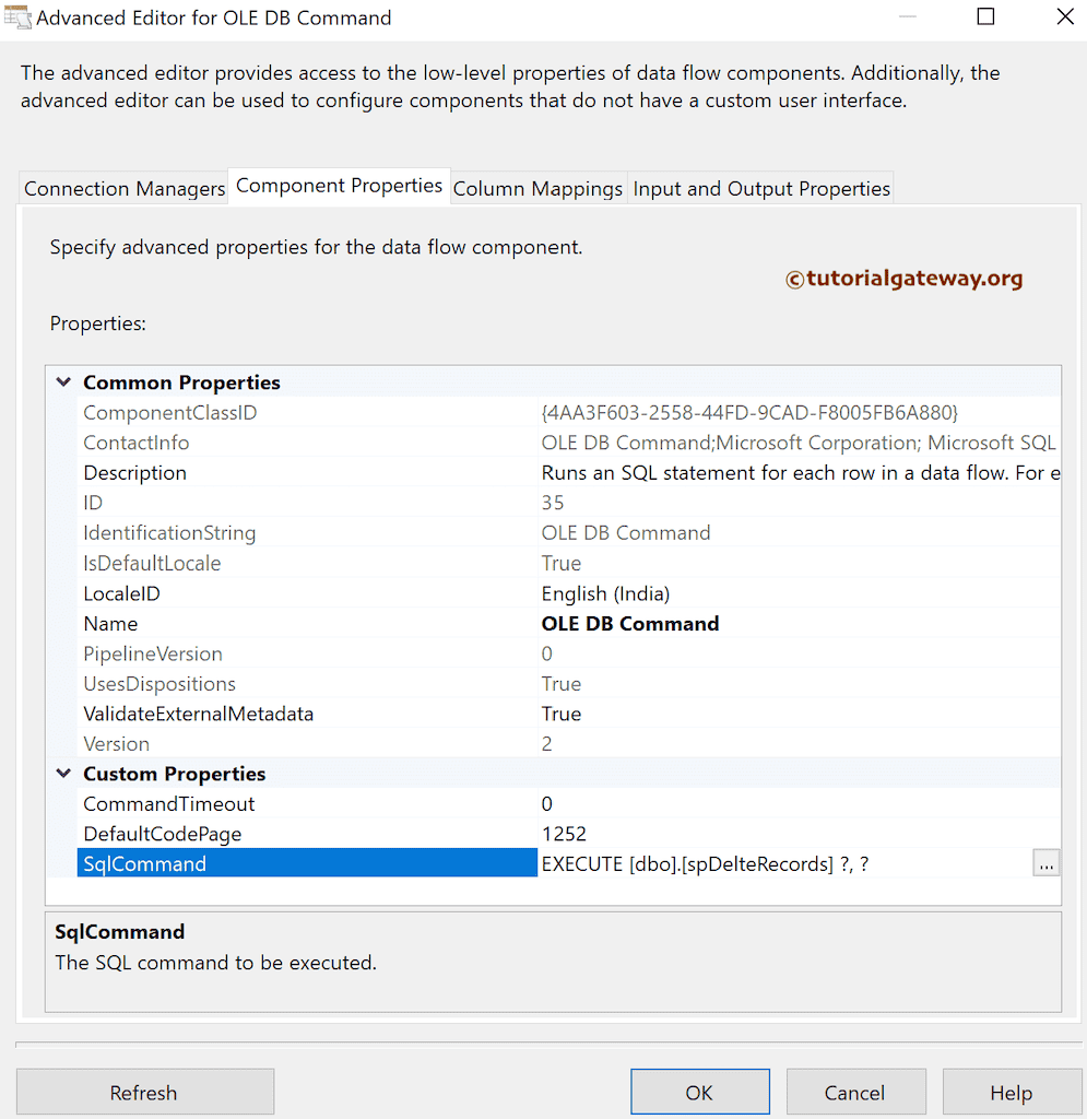 SSIS OLE DB Command calls Stored Procedure with Parameters