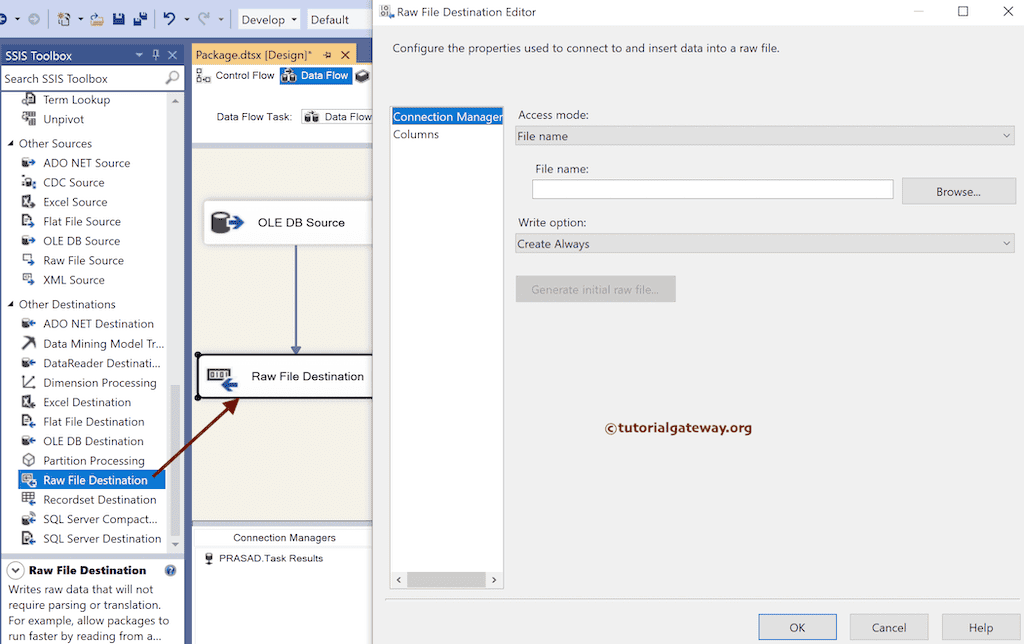 SSIS RAW File Destination 1