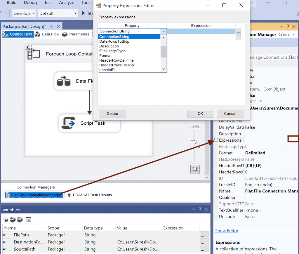 File Connection Manager Properties