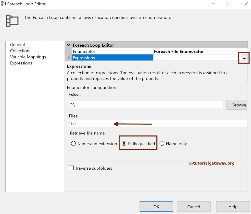 Choose File Enumerator in Foreach Loop Container