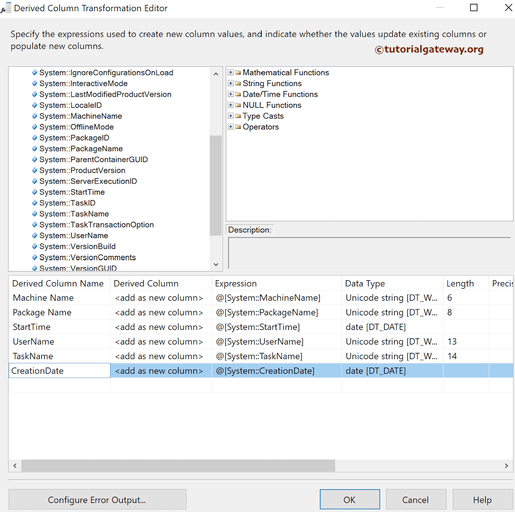 SSIS System Variables 5
