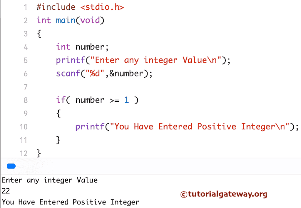 If Statement Example 1