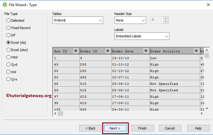 Import Data From Excel to QlikView 6