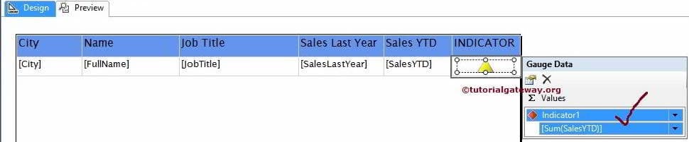 Add Columns Gauge Value 4