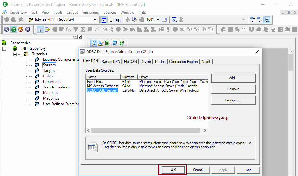 Informatica ODBC Connection 6
