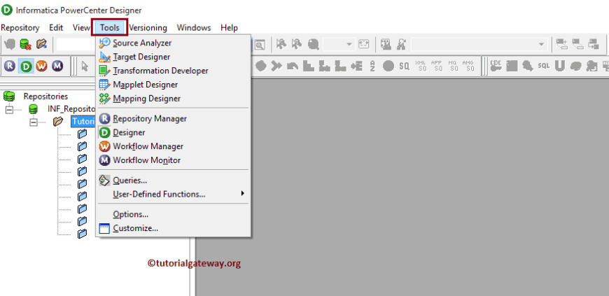 PowerCenter Designer Tools 4