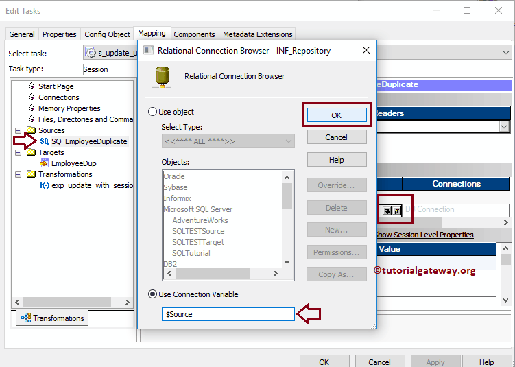 Informatica Update Strategy using Session Properties 20