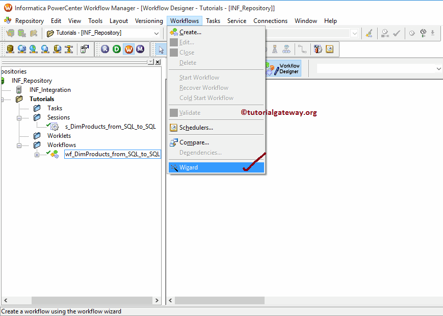 Informatica Workflow using Wizard 1