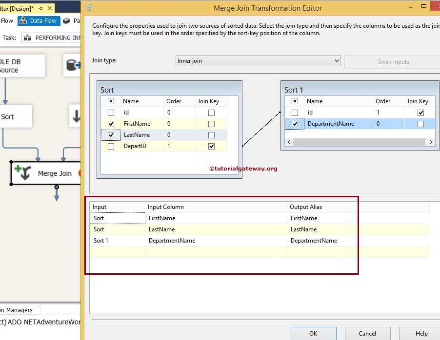 Inner Join Using Merge Join Transformation in SSIS 12