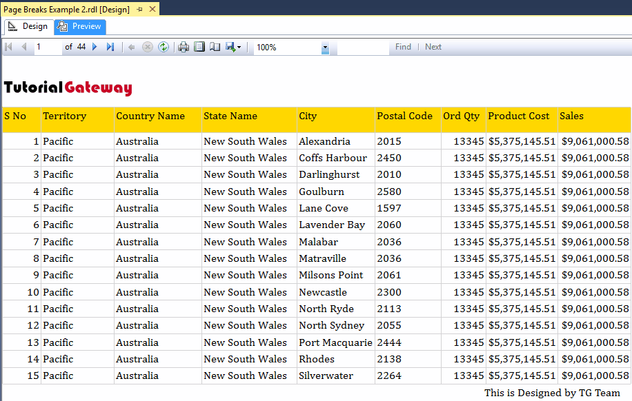 Insert Page Breaks in a Report 31