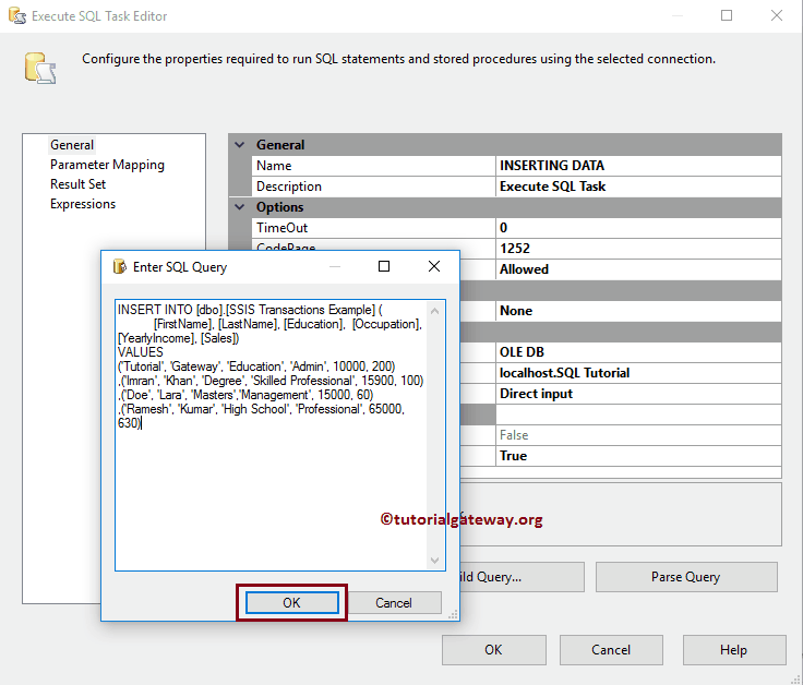 Insert Statement Query