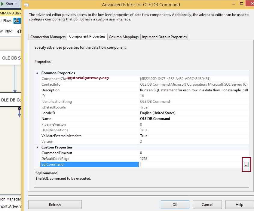 Inserting Data Using OLE DB Command Transformation in SSIS 6