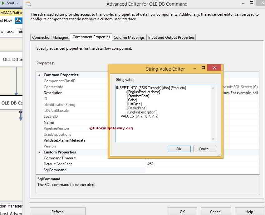 Inserting Data Using OLE DB Command Transformation in SSIS 7