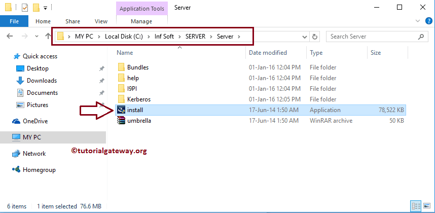 click the Install application 2