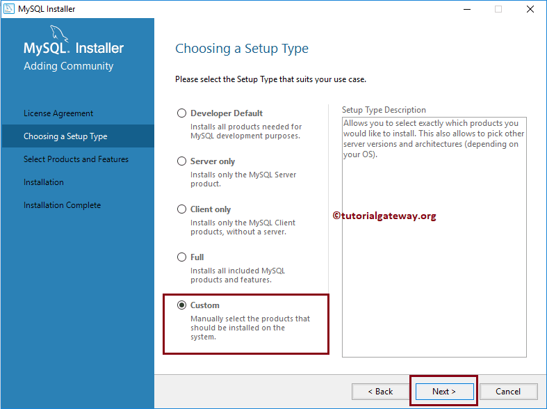 For advanced people choose Custom 5