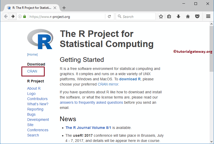 Go to Official website and click CRAN link 12