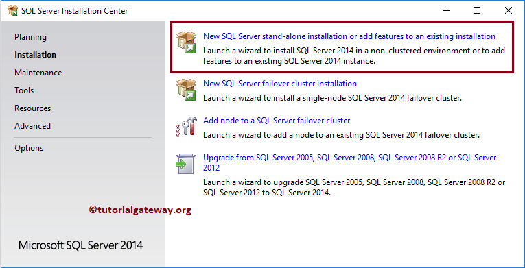 Install SQL Server Management Studio Wizard First page 2