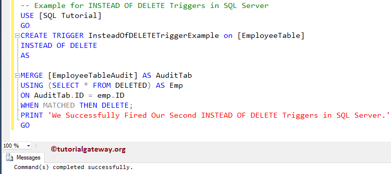 Instead Of DELETE Triggers in SQL Server 3