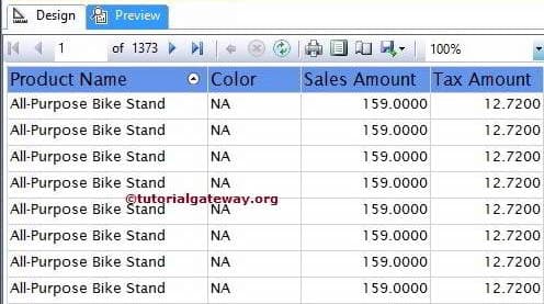 SSRS Interactive Sorting Preview 5