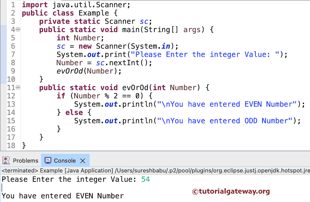 Even Odd Program using Functions