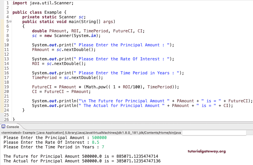 Calculate Compound Interest