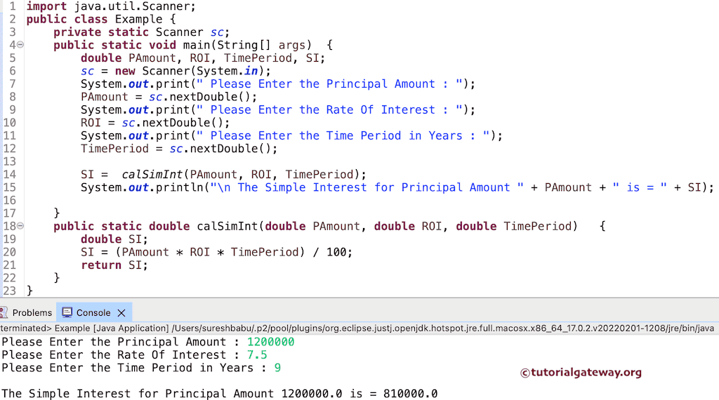 Calculate Simple Interest 3