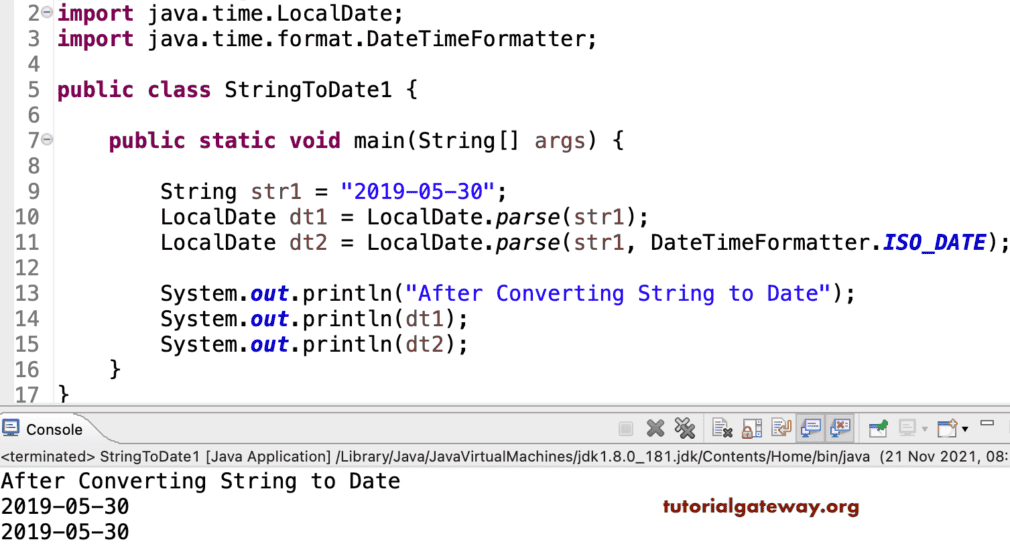 Program to Convert String to Date