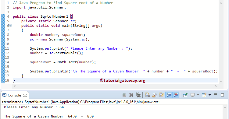 Program to Find Square root of a Number 1