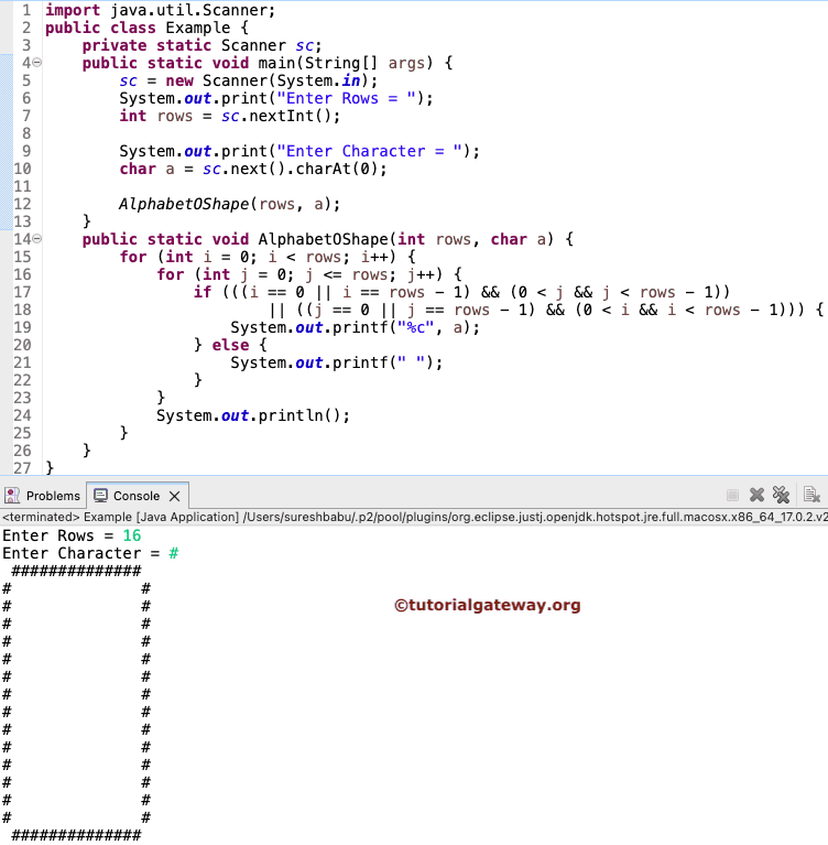 Print Alphabet O Pattern