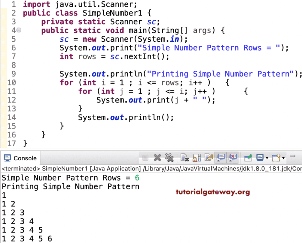 Print a Simple Number Pattern