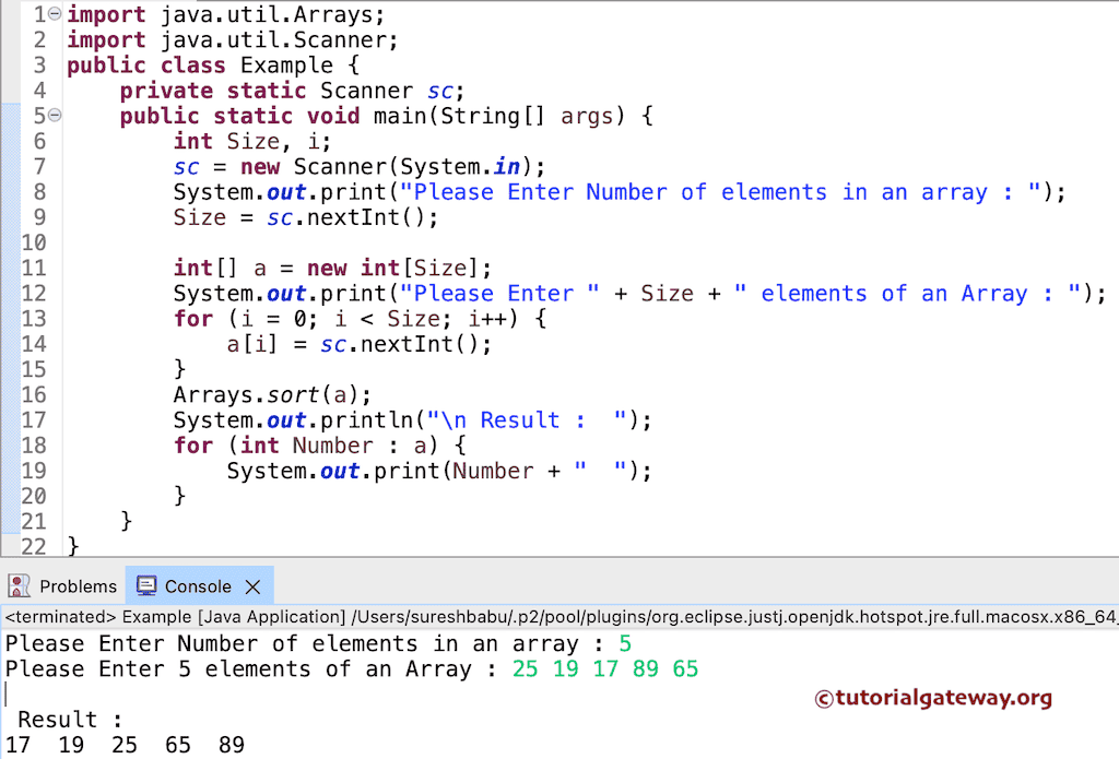 Sort Array in Ascending Order