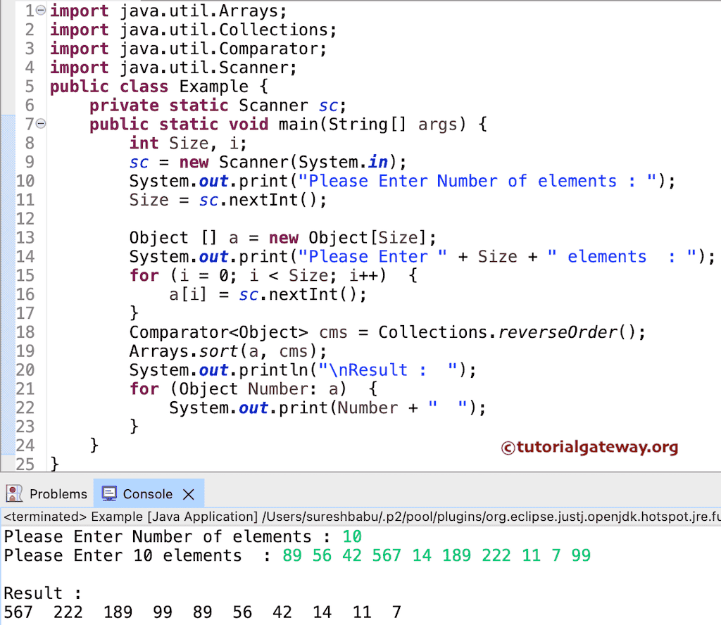 Sort Array in Descending Order