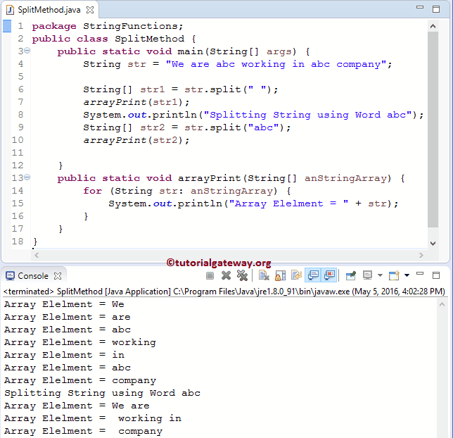 String Split Method 1