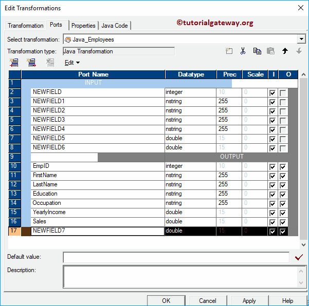 Java Transformation 14