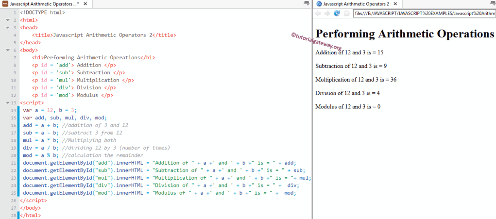 Arithmetic Operators 2